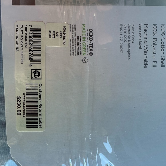 Sky Full/Queen Tufted Quilted Coverlet and Sham Set - Exclusive NWT - Picture 5 of 5